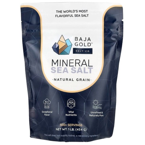Baja Gold Sea Salt Natural Grain 454g | Unrefined & Mineral Rich